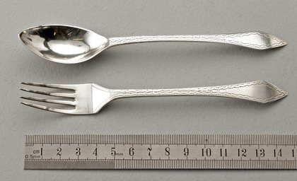 Cape Silver Lemoen Lepel and Konfyt Fork (Orange Spoon & Preserve Fork) - Pair, Jan Lotter